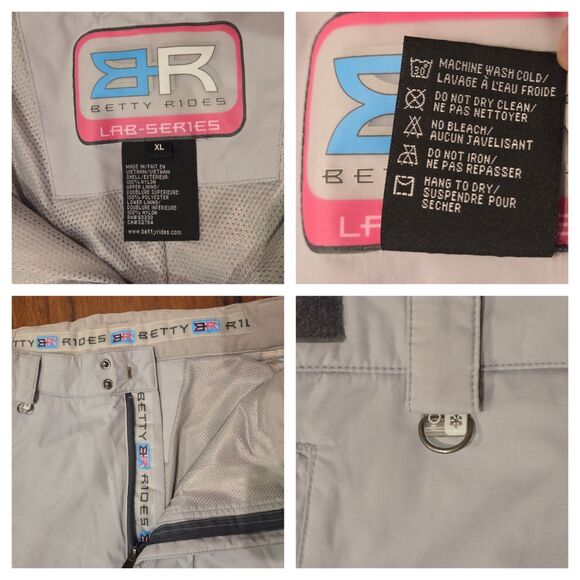 Betty Rides Lab Series Women's XL Snowboard Ski Snow Pants Gray - Picture 6 of 8